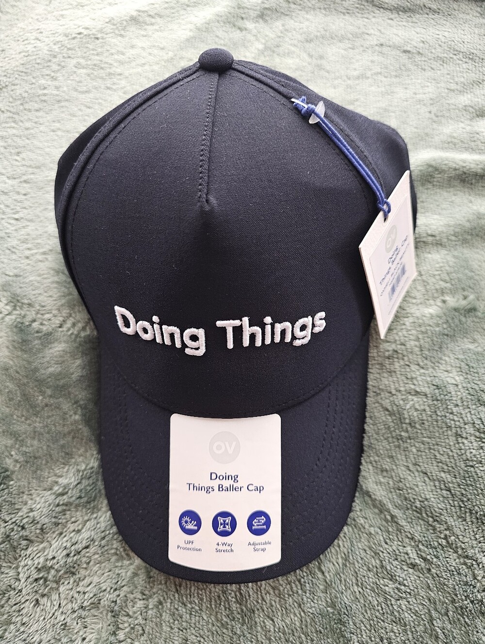 Outdoor Voices NWT Womens Black Baseball Cap - Doing Things Baller Embroidered